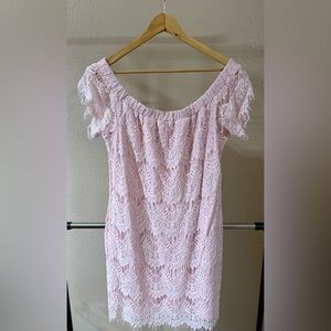 City Chic Blush Lace Dress